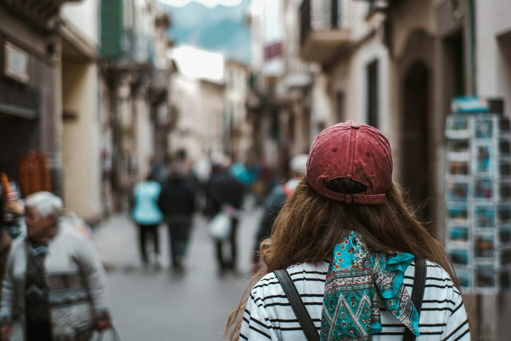 Persone che vanno al lavoro a Palma de Mallorca