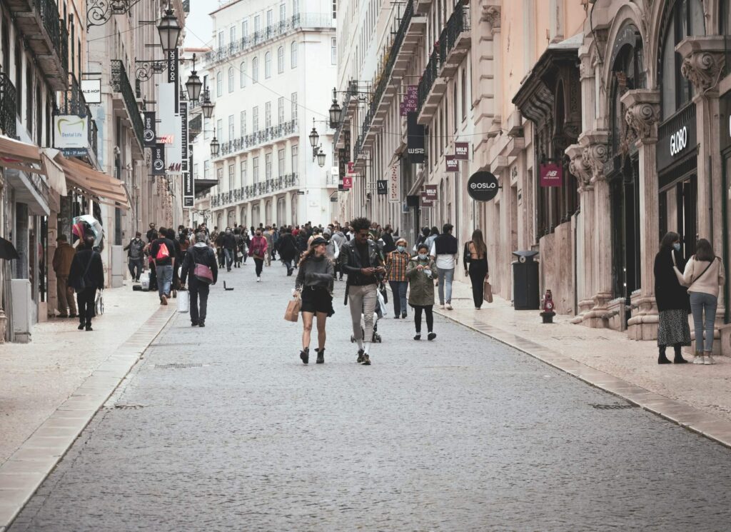 På vei til jobb i Lisboa
